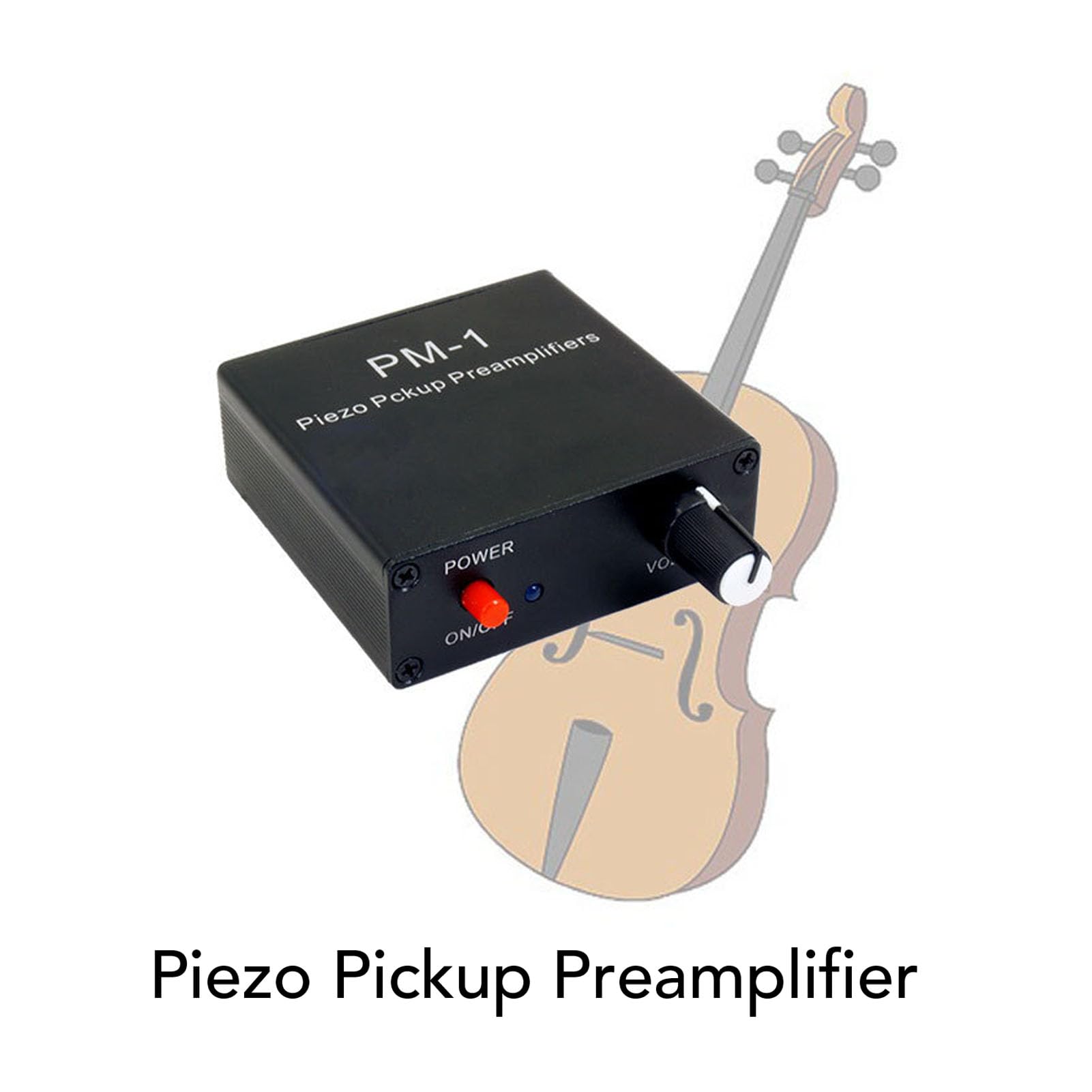 Guitar Preamp EQ Tuner Piezo Pickup Beat, Compact Rechargeable Guitar Pickup Preamp with Low Frequency Limit, Guitar Parts Accessories