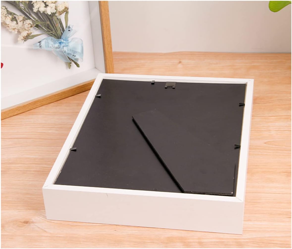Memorial Shadow Box Wooden Picture Frame Display Case 15.2cm x 20.3cm, Wall Decorative Pressed Flower Frames for Picture Specimens