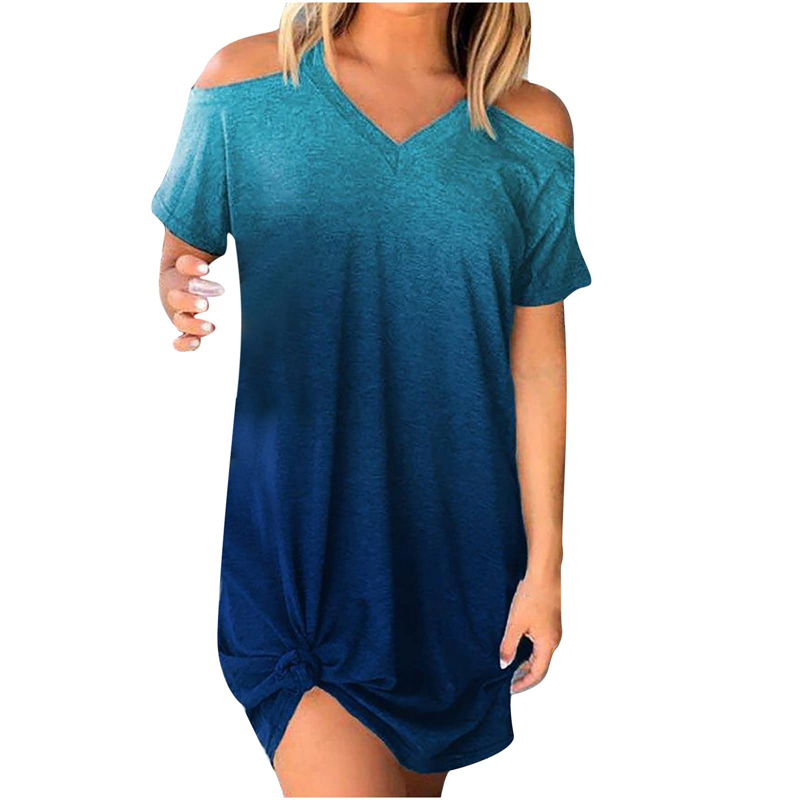Off The Shoulder Dress For Women Summer Short Sleeve Dress