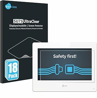 Savvies 18-Pack Screen Protection Film compatible with Hikvision DS-KH9310-WTE1 Innenstation Screen Protector Ultra Clear [Scratch Proof]