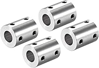 Vista 8 de uxcell Juego de acoplamiento rígido de 0.197 in a 0.197 in Tornillo L25XD20 aleación de aluminio, conector de acoplador de eje, accesorios de motor