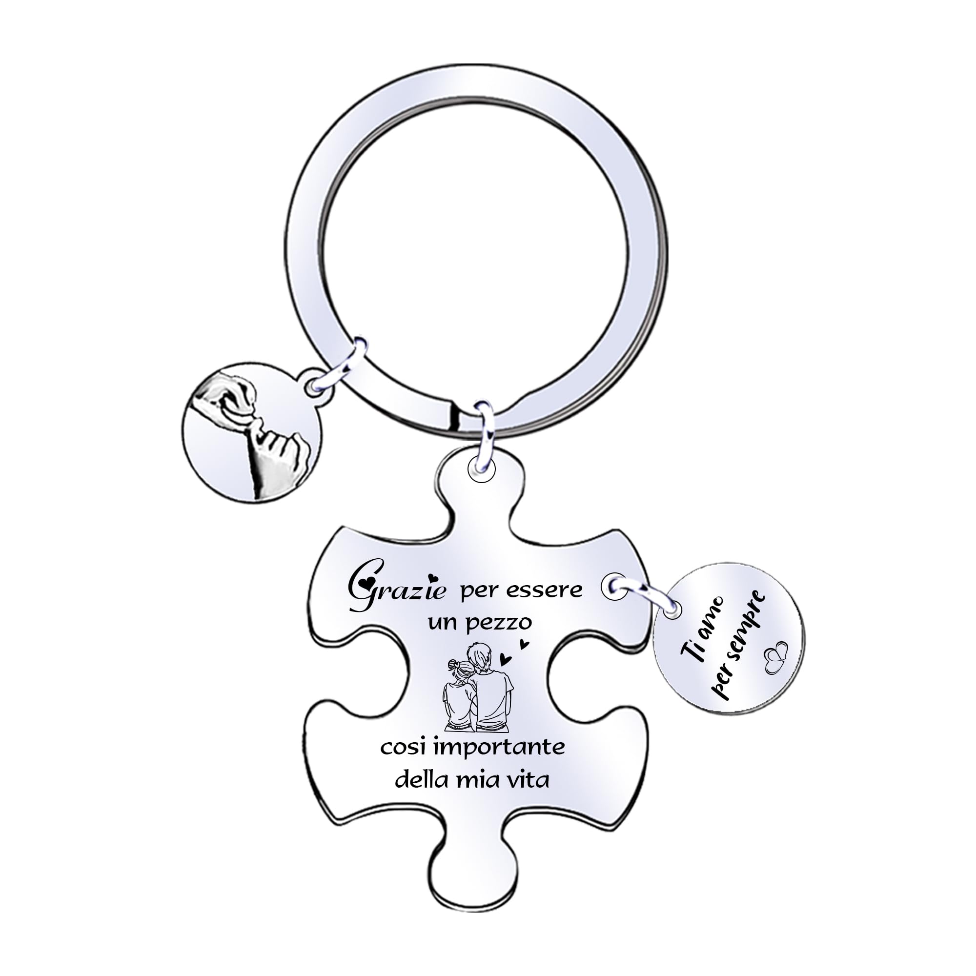 FGHJK Regalo San Valentino San Valentino per Lei Regalo San Valentino per Lui Portachiavi Personalizzato Regalo Fidanzato Fidanzata Regalo Coppia Portachiavi Coppia Idee Regalo Coppia