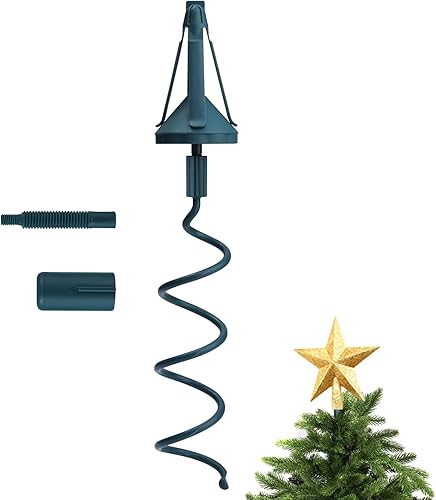 Soporte universal para decoración de árbol de Navidad, adorno de árbol verde de plástico con accesorio ajustable para estabilizar adornos de