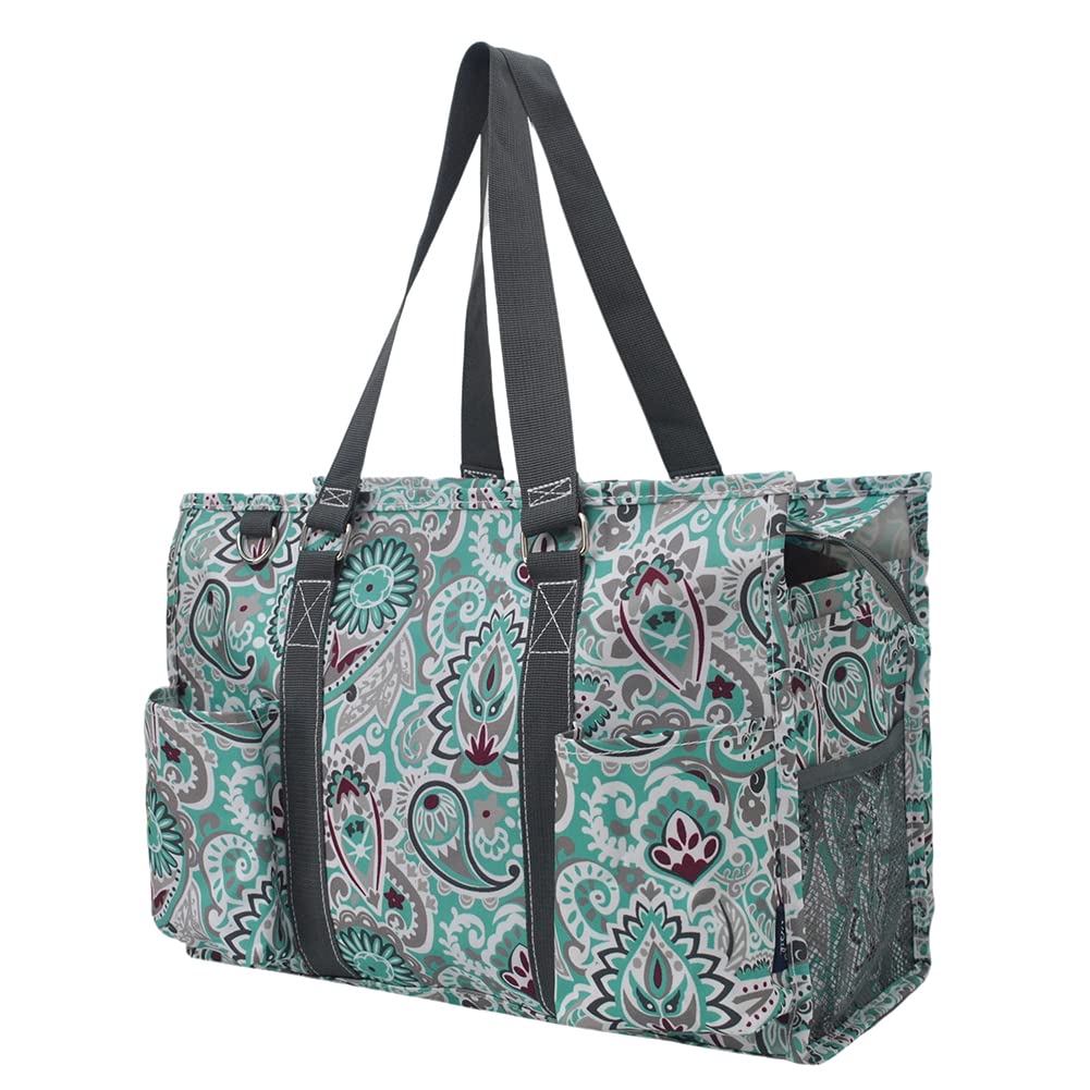 NGIL Zip-Top Tote Bag with Exterior Pockets for Working Women, Teachers, Nurses, and Moms, Design in USA