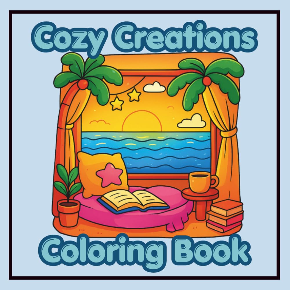 Cozy Creations Coloring Book: Bold & Easy Designs for Relaxation and Joy