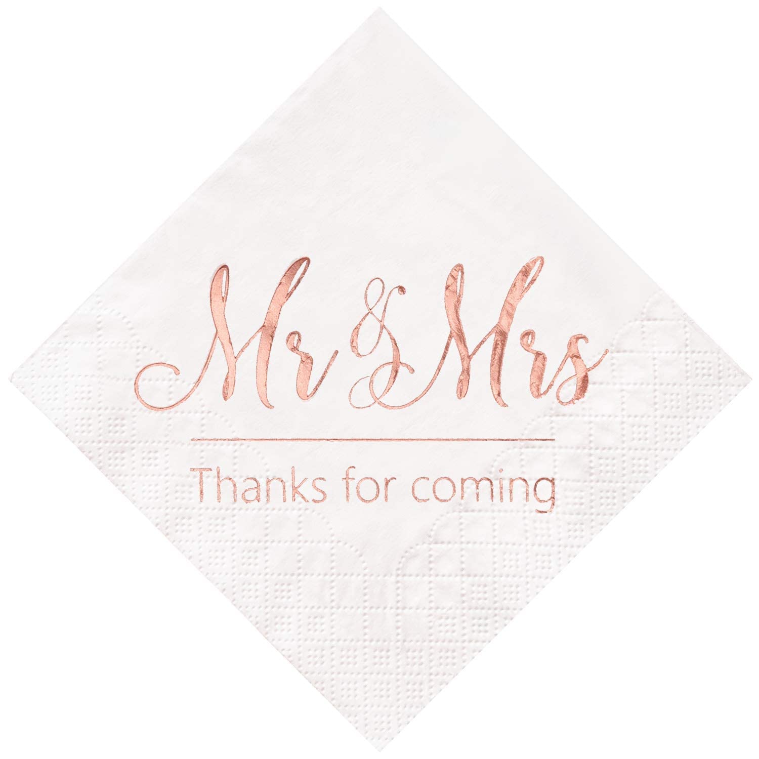 Mr & Mrs Wedding Napkins - Gold & Red -13