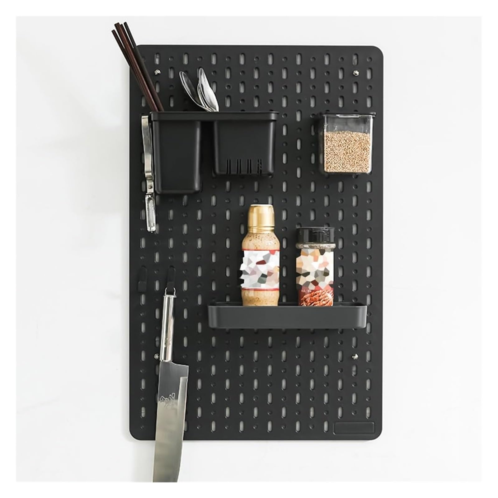 Muro Panel Perforado Para Herramientas Kit Organizador De Tablero Perforado De 3 Piezas, Estante De Almacenamiento De Herramientas De Poliestireno Montado En La Pared Con Accesorios For Organizador De
