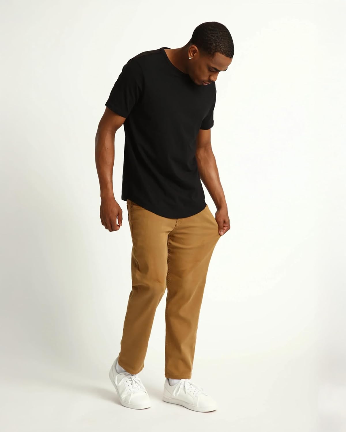 The Perfect Jean Denkhaki Khaki Pants for Men Slim Thick Fit, Stretch Dress Pants for Men - Image 5