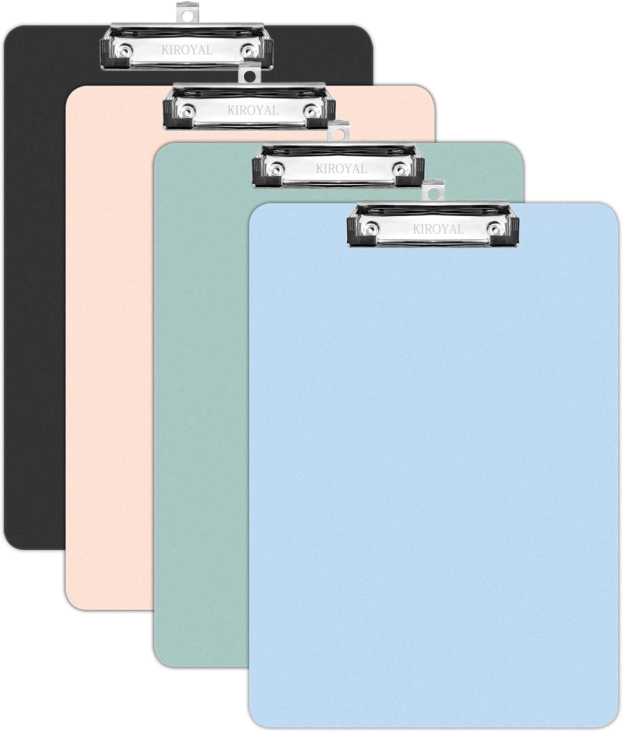 Clipboards 4 Pack Plastic Clipboards Letter Size, Durable Clipboard with Low Profile Metal Clip for Classroom Office Teachers Students Nurses