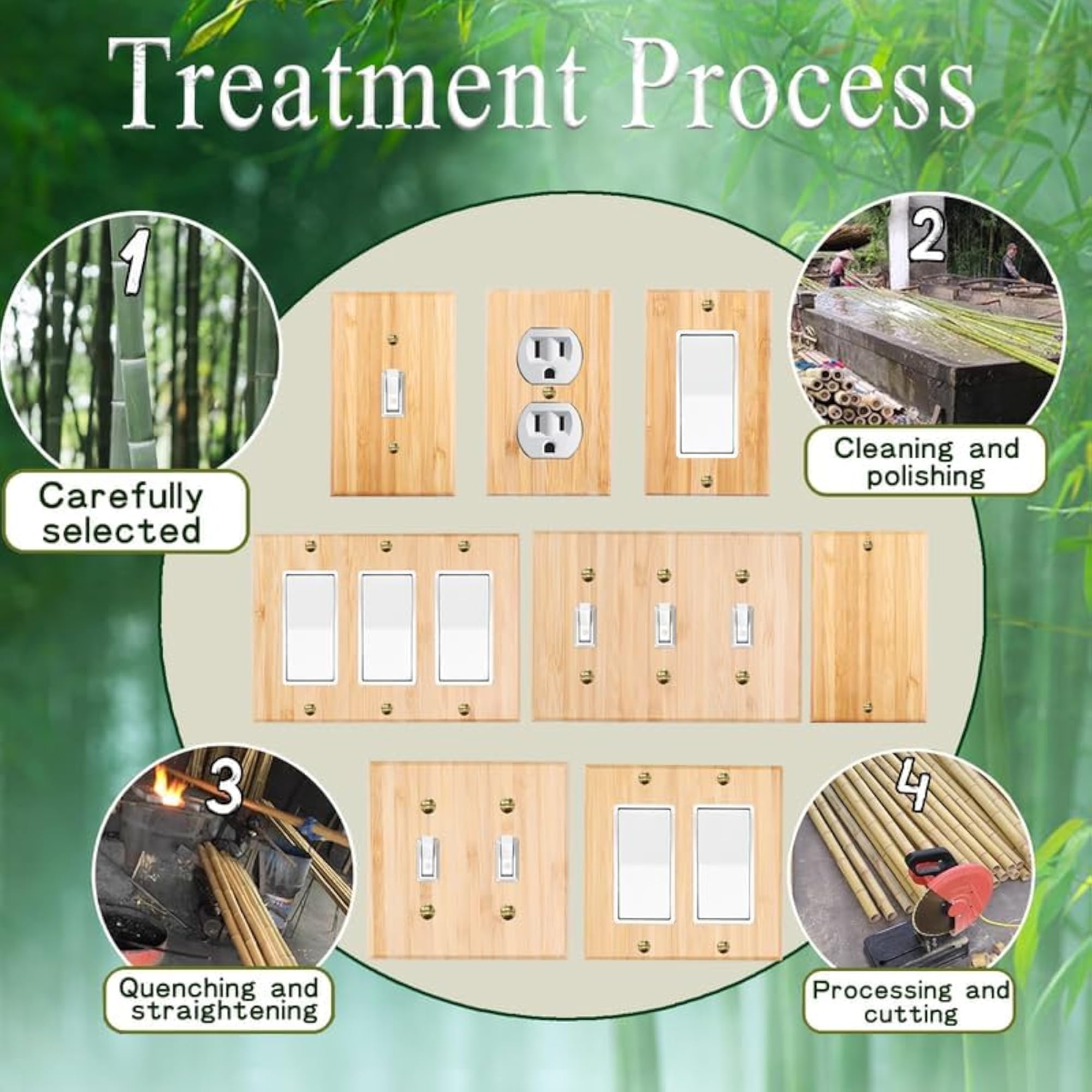 Solid Wood Light Switch Plate Cover