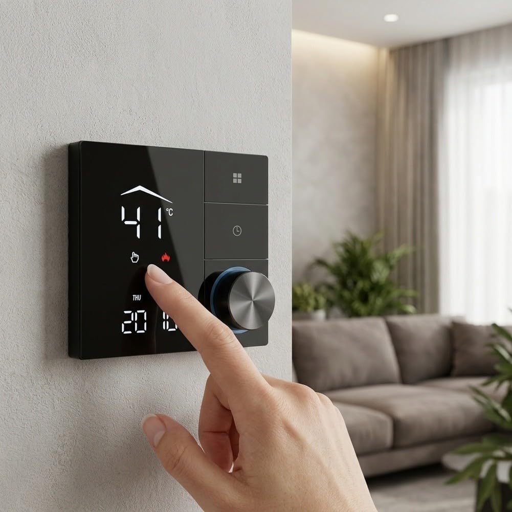 Homefurnishmall ABS für Smart Thermostat WiFi Remote App Home ABS für Smart Thermostat(3A HydronicBoiler)