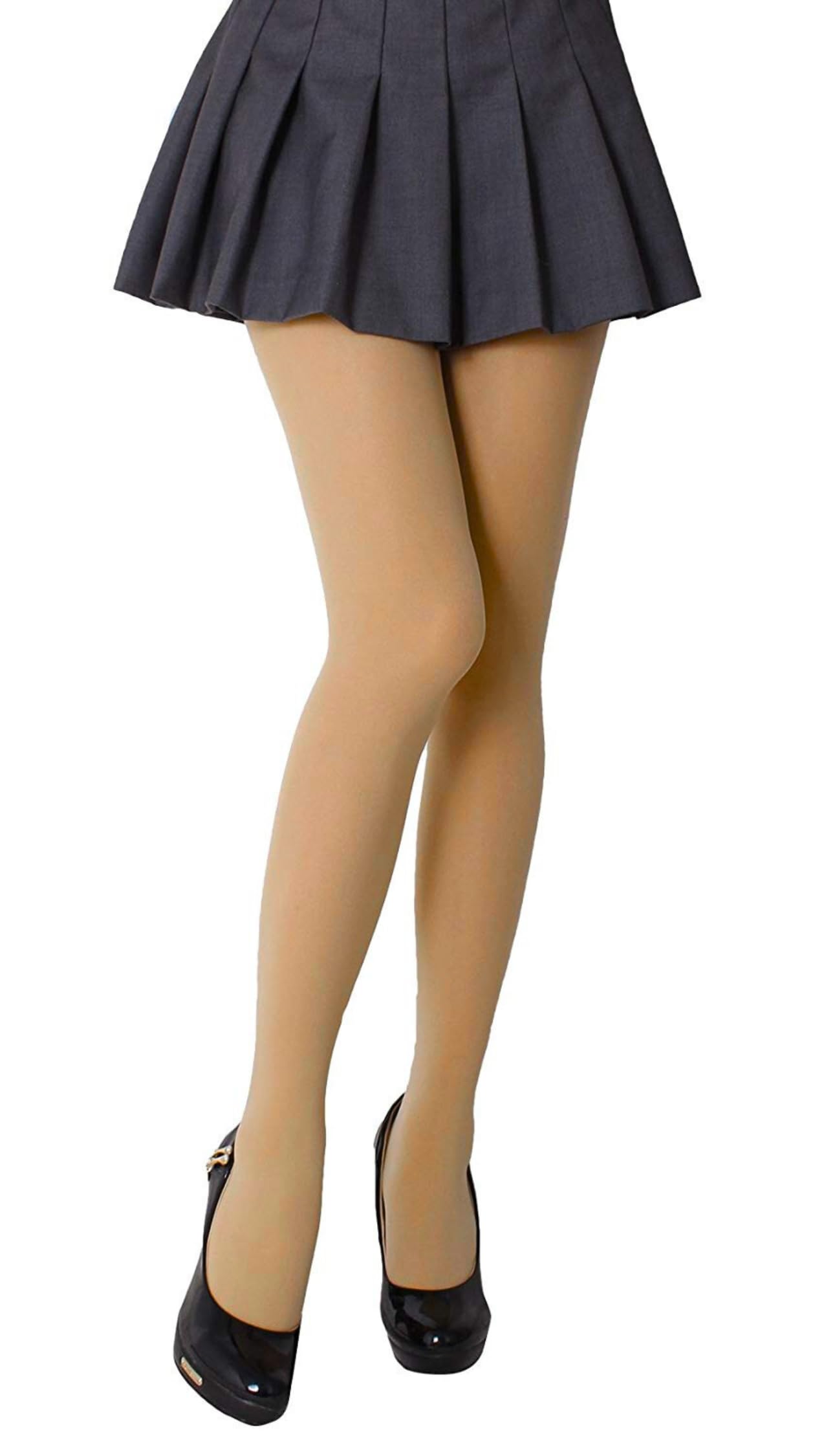 Women Semi Sheer Solid Color Footed Pantyhose Stockings Tights