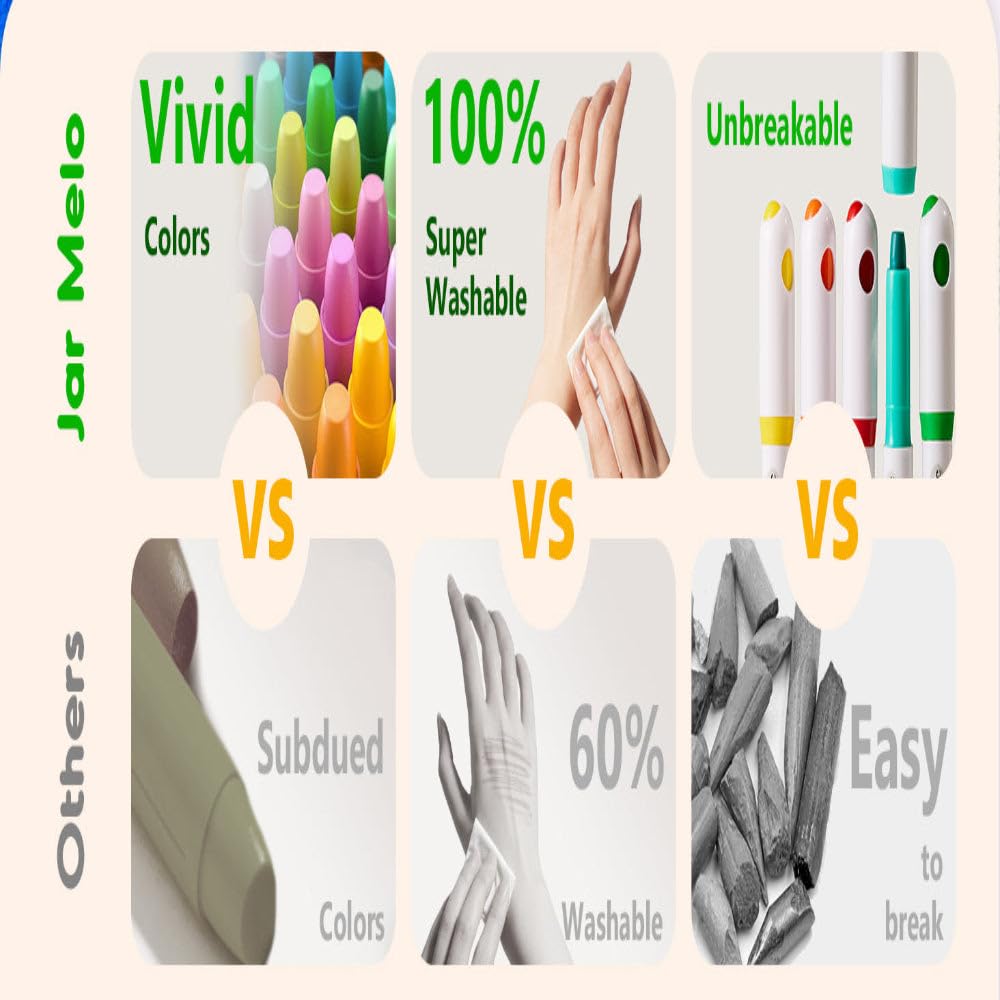 Jarmelo Ultra Silky Washable Crayons-12 colors - Image 5 thumbnail