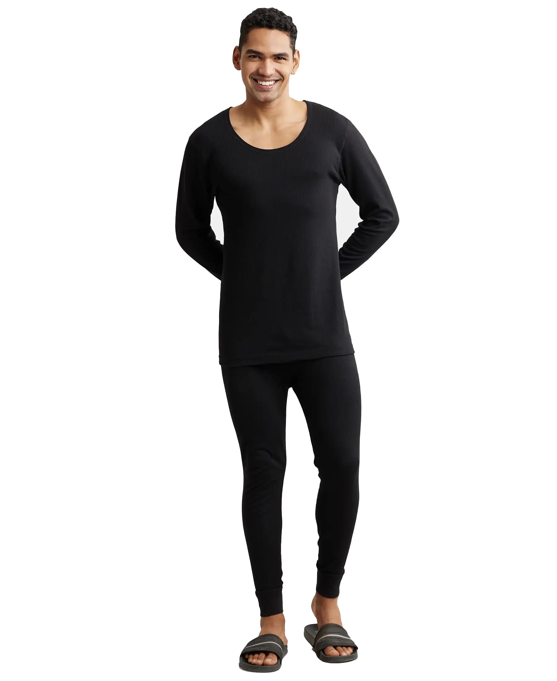 2404 Men's Super Combed Cotton Rich Half Sleeve Thermal Set with StayWarm Technology