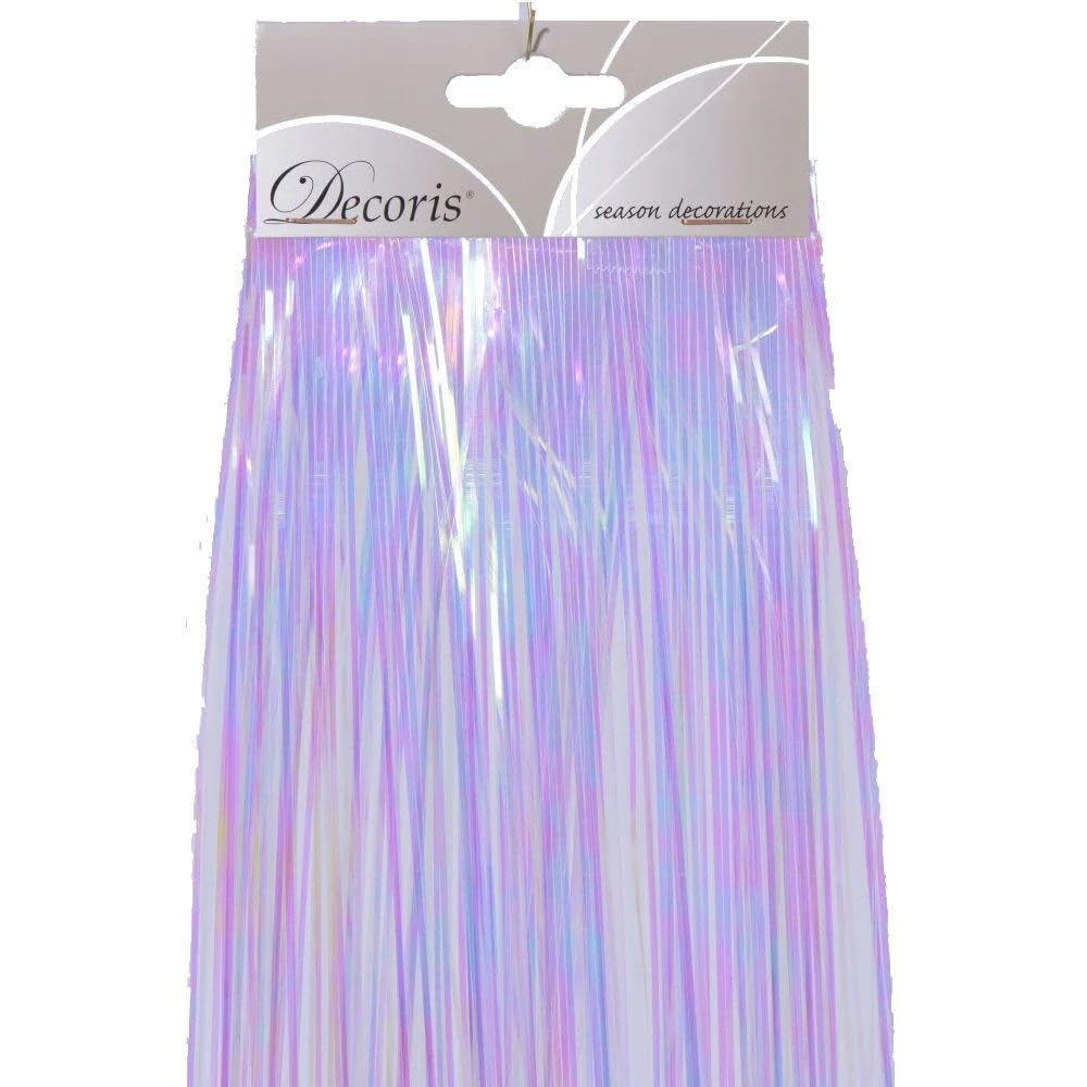 Clear Iris Lametta Foil Tinsel Strand Garland Christmas Decor 50cm x 40cm