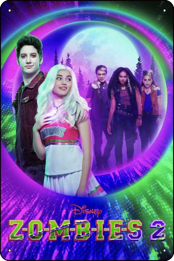 Z-O-M-B-I-E-S 2 (2020) Poster Vintage Metal Tin Sign Retro Style Wall Plaque Decoration Metal Sign 8x12 inch