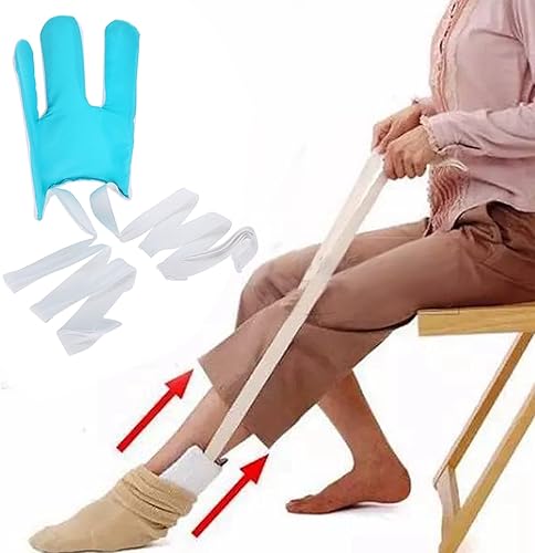 Dispositivo de ayuda para calcetines para personas mayores, ayudante de calcetines fácil de poner y quitar, dispositivo auxiliar de calcetines de