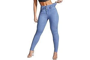 Fashion Forward Colombian-Style High Waist Skinny Jeans