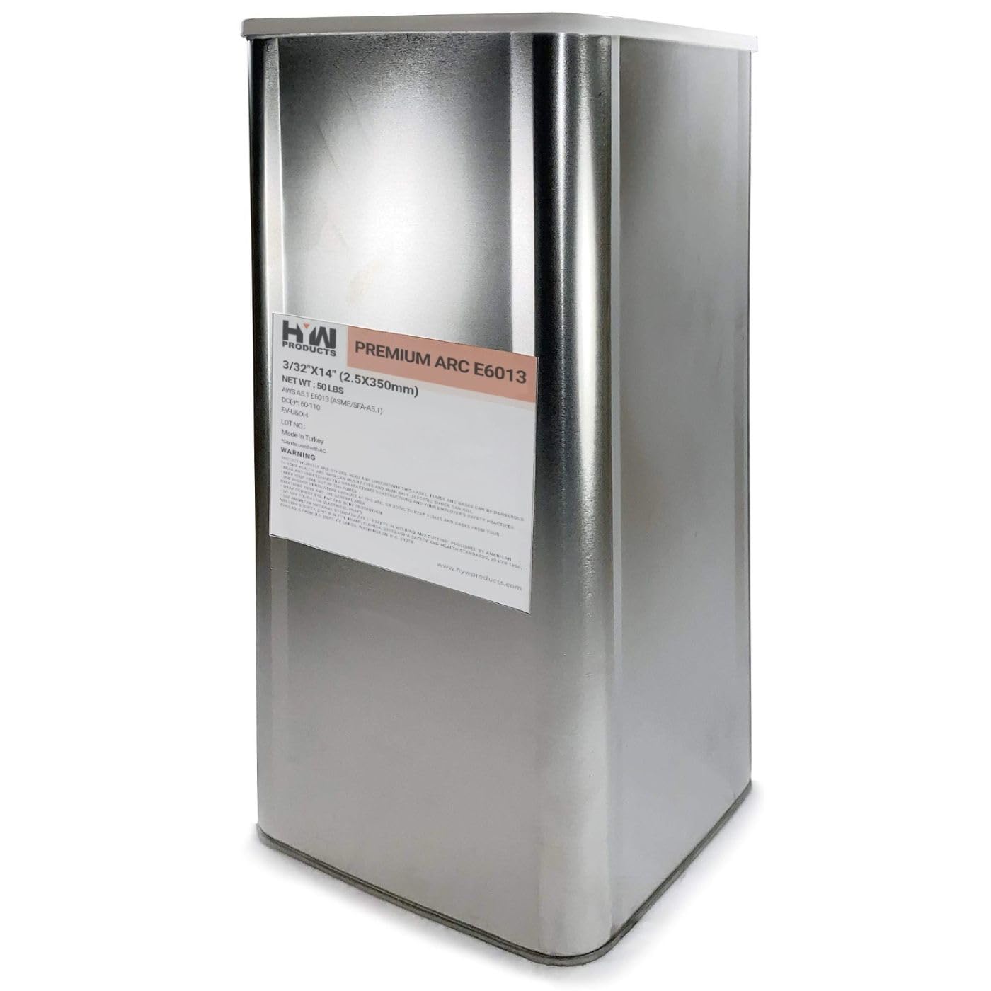 E6013 50 lb Steel Can 3/32" 1/8" 5/32" Welding Electrode Rods (3/32" 50 LBS)