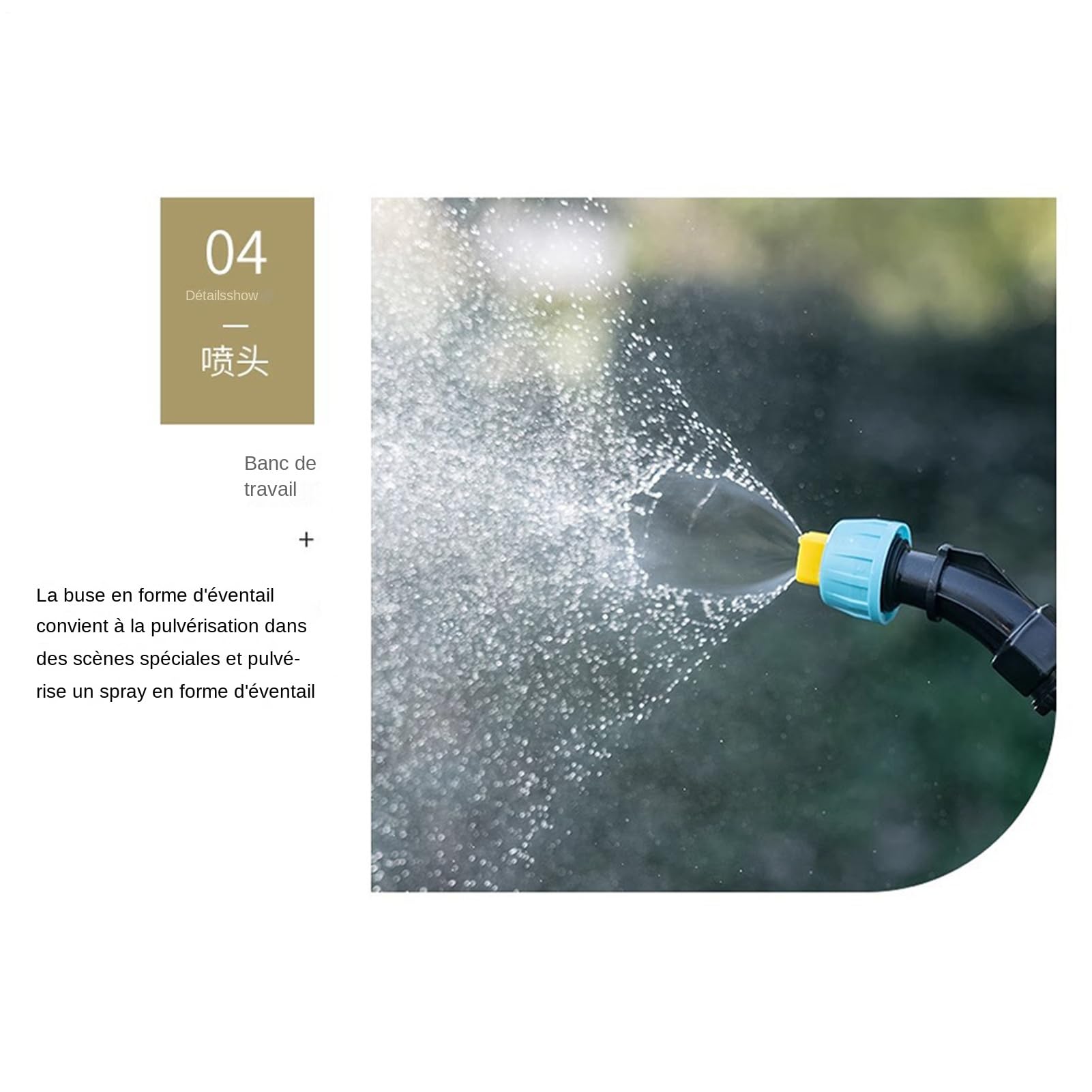 Pulvérisateur Électrique Jardin D'Arrosage Rechargeable 3 Buses
