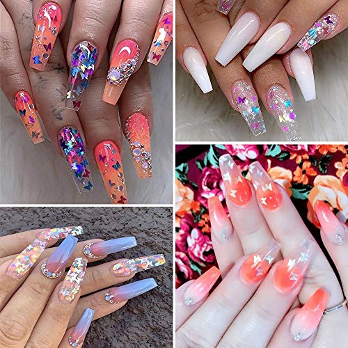 12 Colors Butterfly Glitter Nail Sequins - 3D Nail Art Flakes Colorful Confetti Glitter Sticker Decals Manicure Nail Art Design Makeup Diy Decoration #TOP1