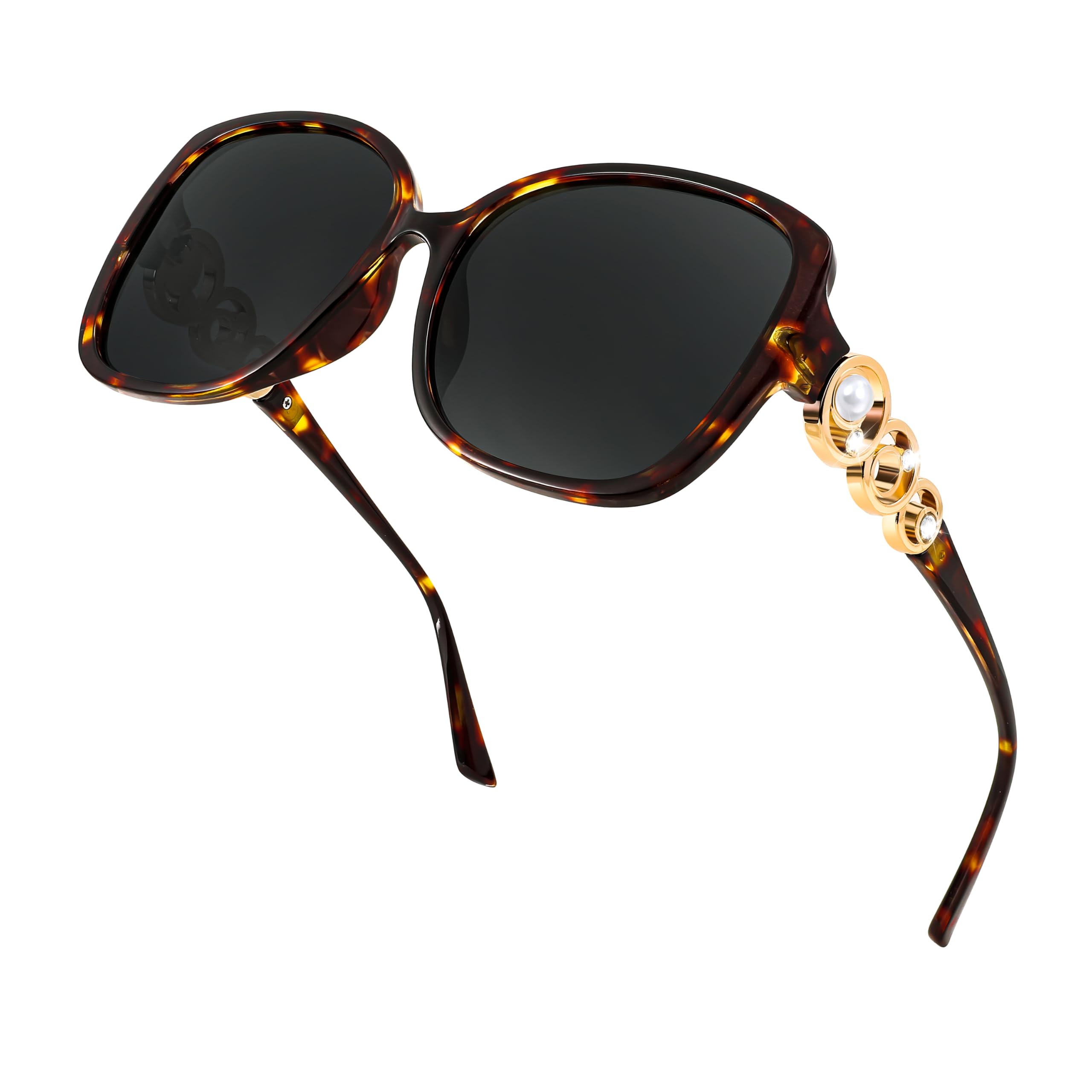 FEISEDY Oversized Square Frame with Pearl Sparkling