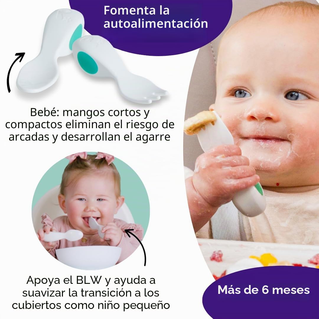 Cubiertos marca doddl. Modelo Doddl Baby Cutlery & Travel Case
