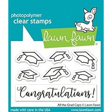 Lawn Fawn LF4079 All The Grad Caps 2X3 Clear Stamp Set