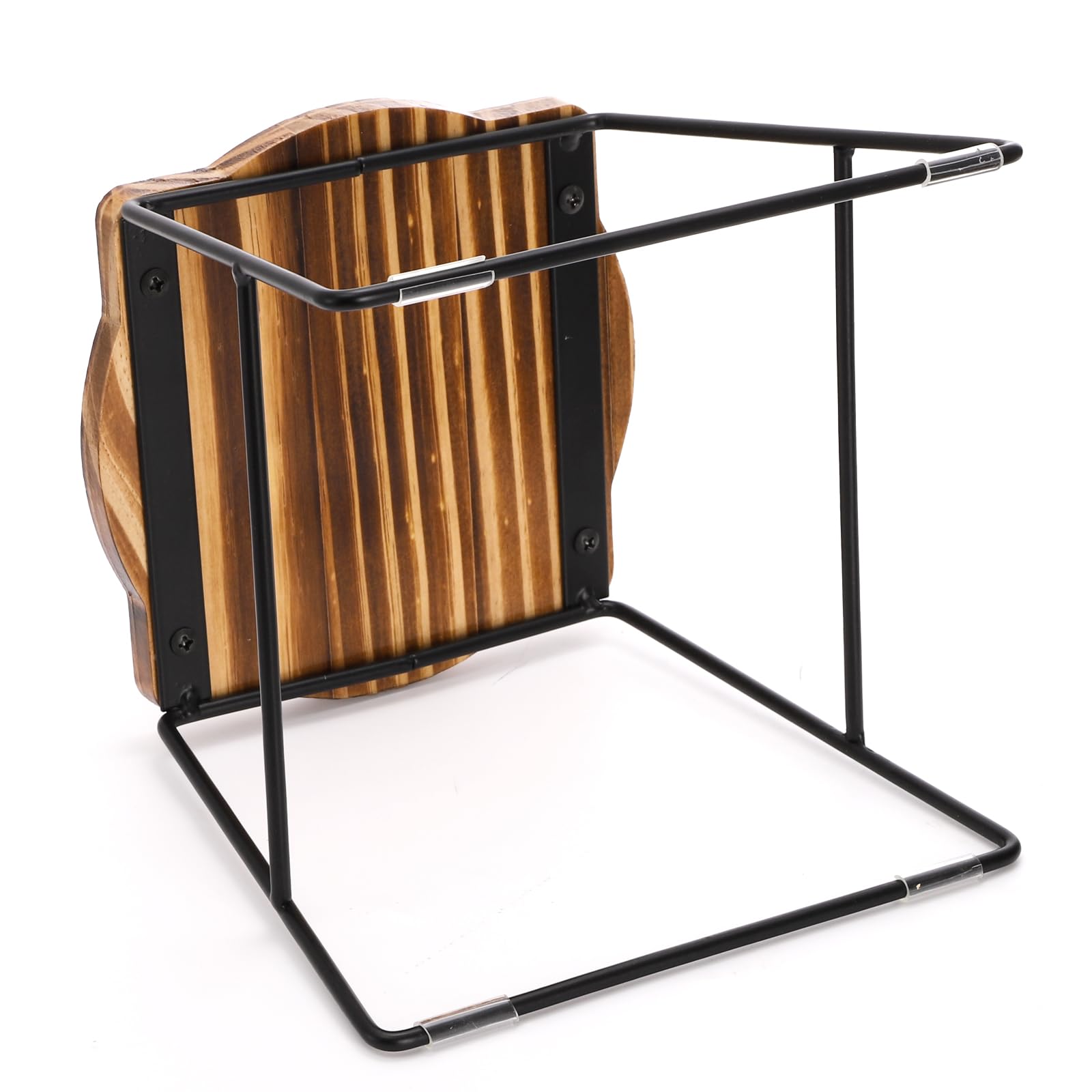 ZENFUN Lot de 4 rehausseurs de buffet en bois, rehausseurs de table à dessert, support de plat à pizza, support à cupcakes et rehausseurs en bois, plateau et support d'assiette