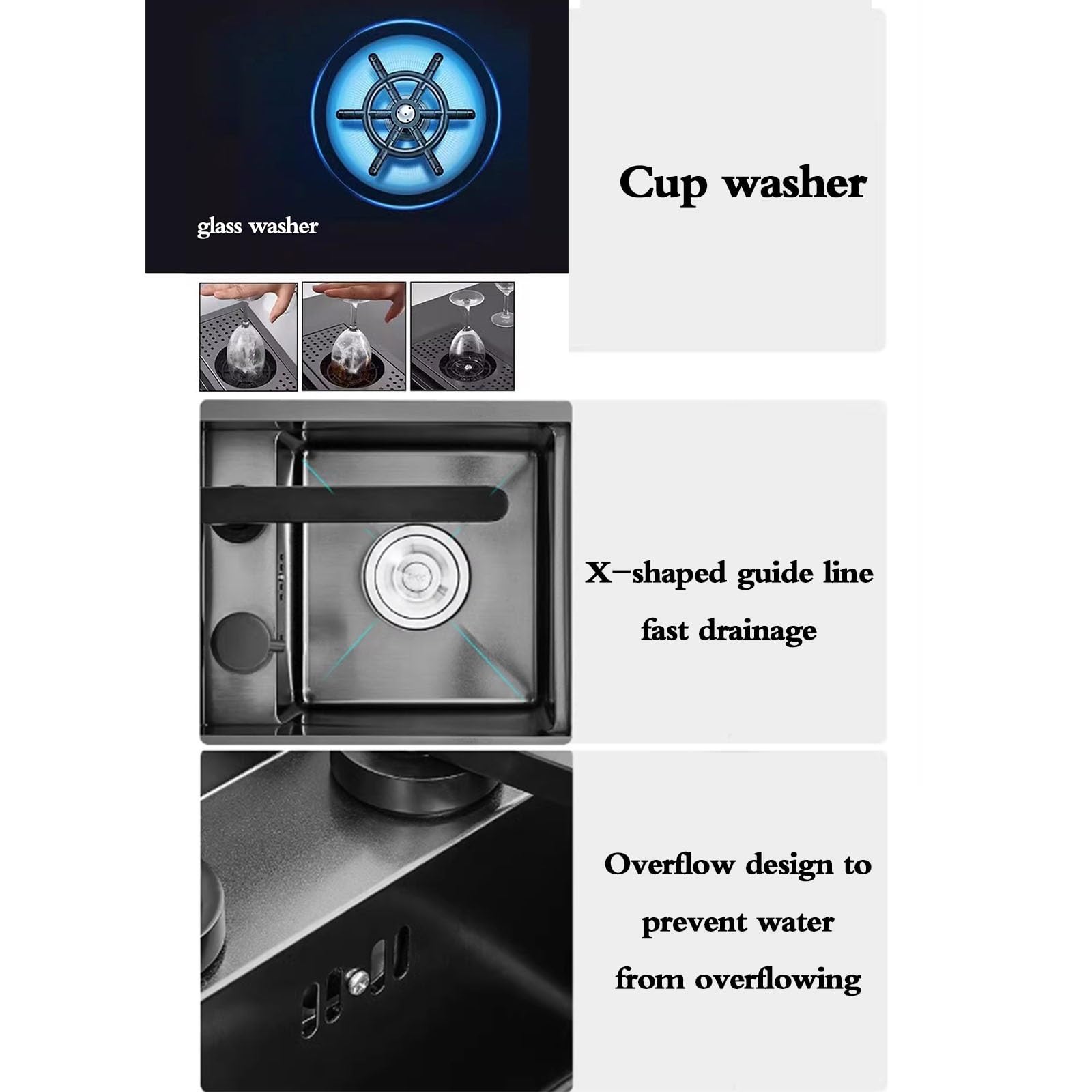 Juego de desagües para lavabos de baño y Cocina Que ahorran Espacio: diseño Oculto bajo encimera para Apartamentos y Villas con Accesorios Espacios pequeños y hogare