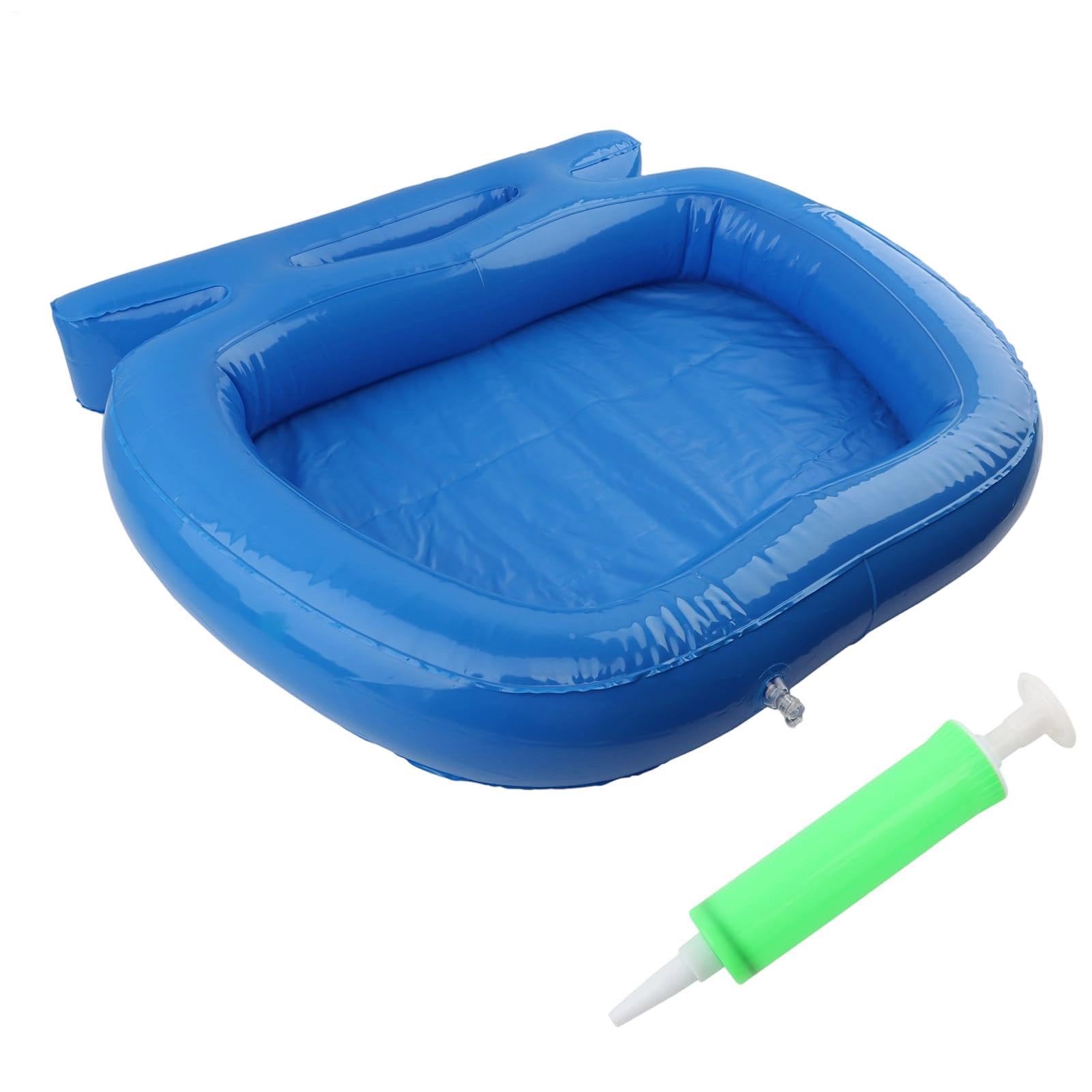 Lavapiés de piscina con asa cuenco hinchable portátil para escaleras y camping
