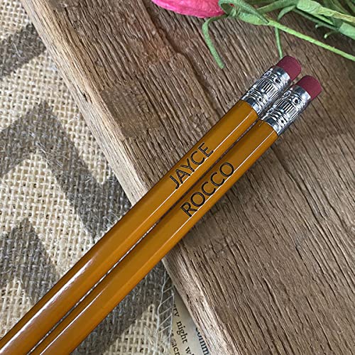 Lápices personalizados de madera con grabado láser miniatura 7