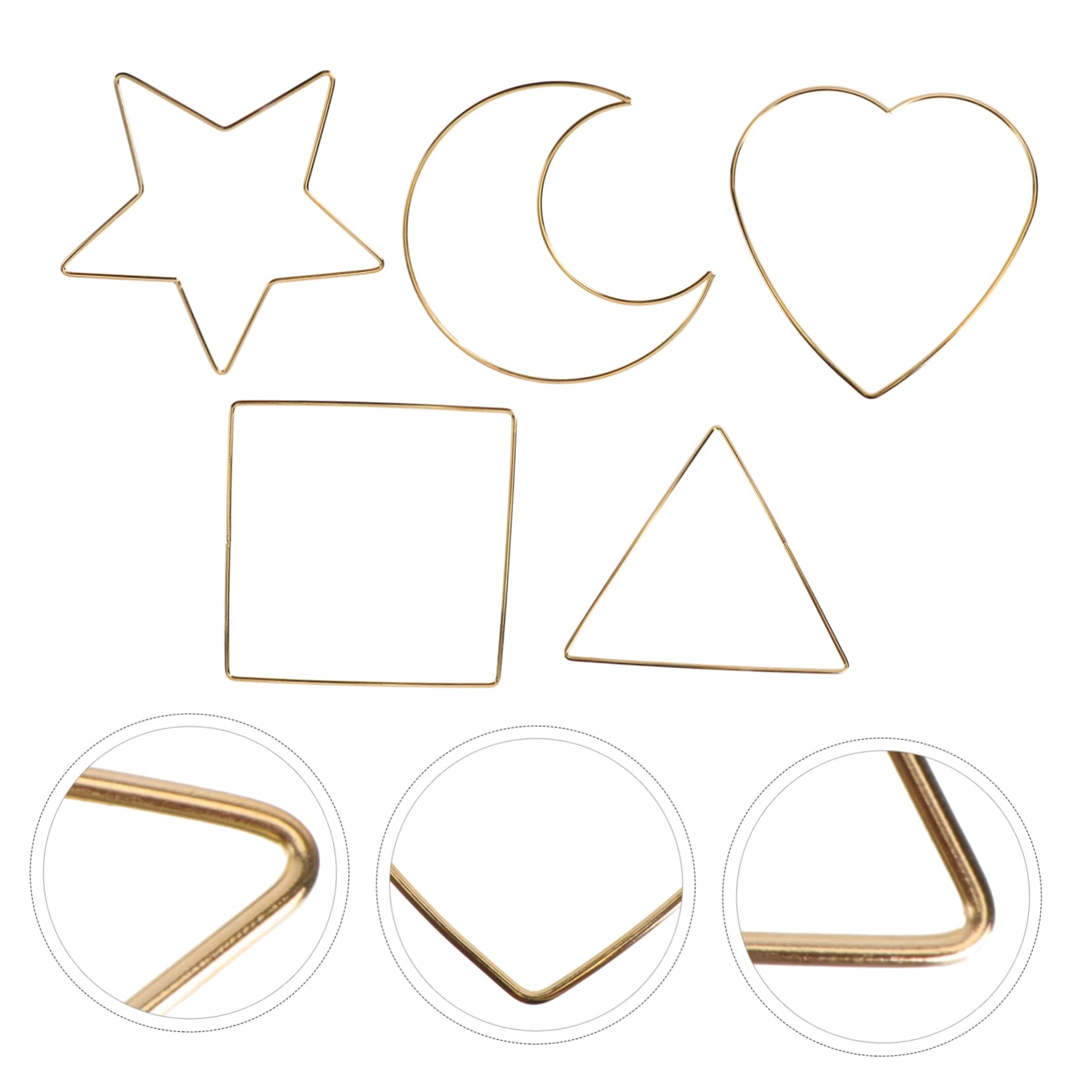 STOBAZA Dreamcatcher Material Kit 5pcs Iron Pendants Wreath Floral Ring Supplies for DIY Projects