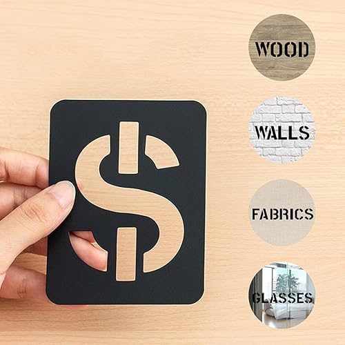 Miniatura 5 de 42PieceSet of Painting Craft Dies Alphanumeric Painting Template Set for Journal Template Planner DIY Painting Craft Letter Stencils for Painting On