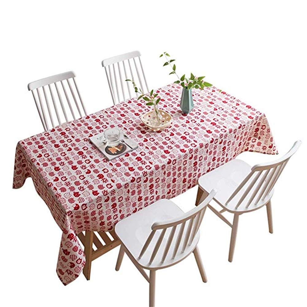 Rectangular Washable Dinner Picnic Table Cloth 90 * 90cm - 140 * 220cm Cotton Polyester Rectangle Table Cloth (Size : 140x200cm)
