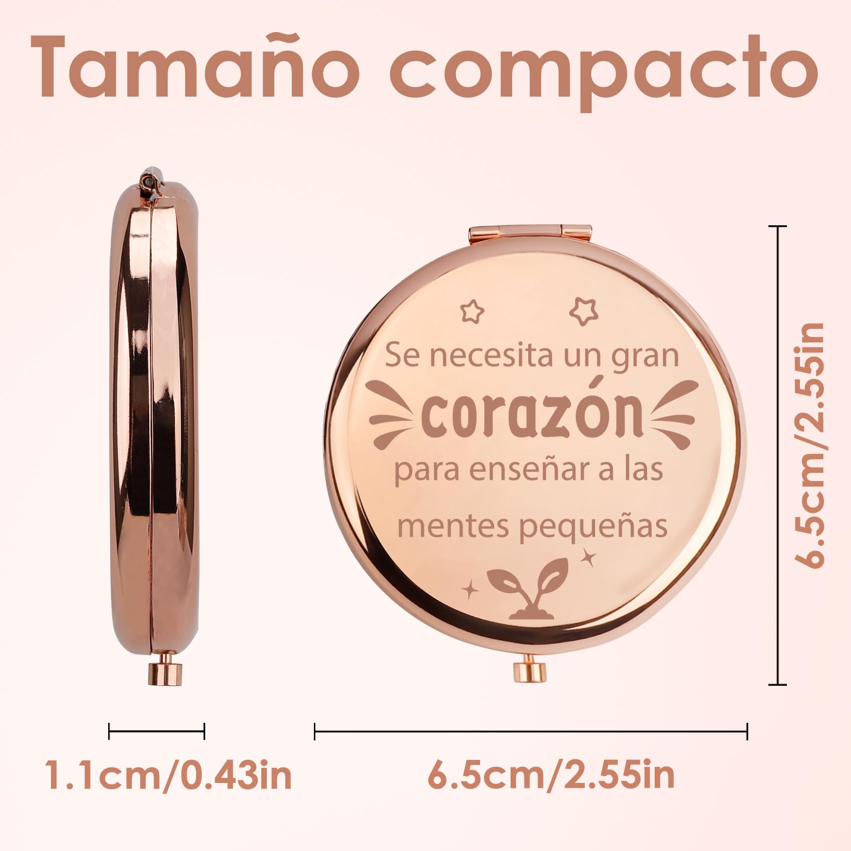 Regalo para Profesora Regalo Profesora Espejos Compactos Regalo Maestra Regalo Profesora Infantil Regalo Profesora Guarderia Regalo Navidad Profesora
