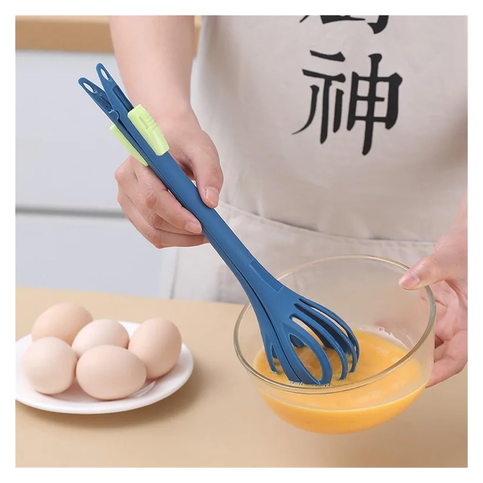Multifunktionaler Küchenbesen und Schneebesen, vielseitiges Rührwerkzeug for Backen Kochen von Nudeln(Red)
