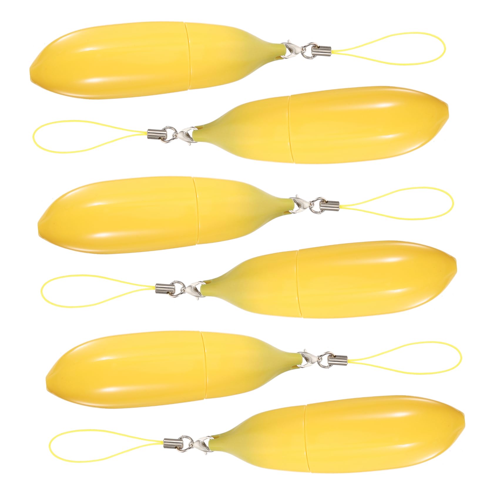 Tubo De Brillo Labial Vacío De Forma De Banana Para Diy Y Contenedor Rellenable Para Cosméticos 6 Piezas X 5