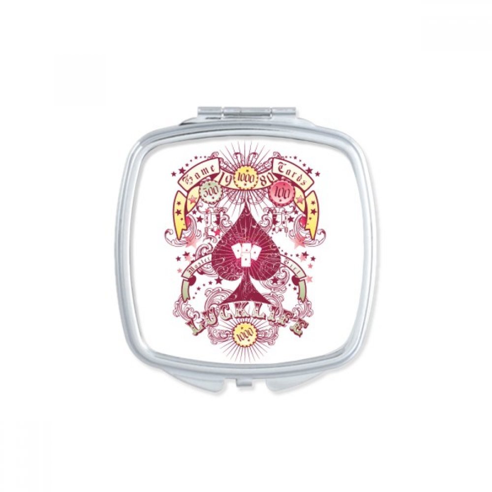 Miroir carré de poche motif cartes de jeu de chez DIYthinker compact et multicolore