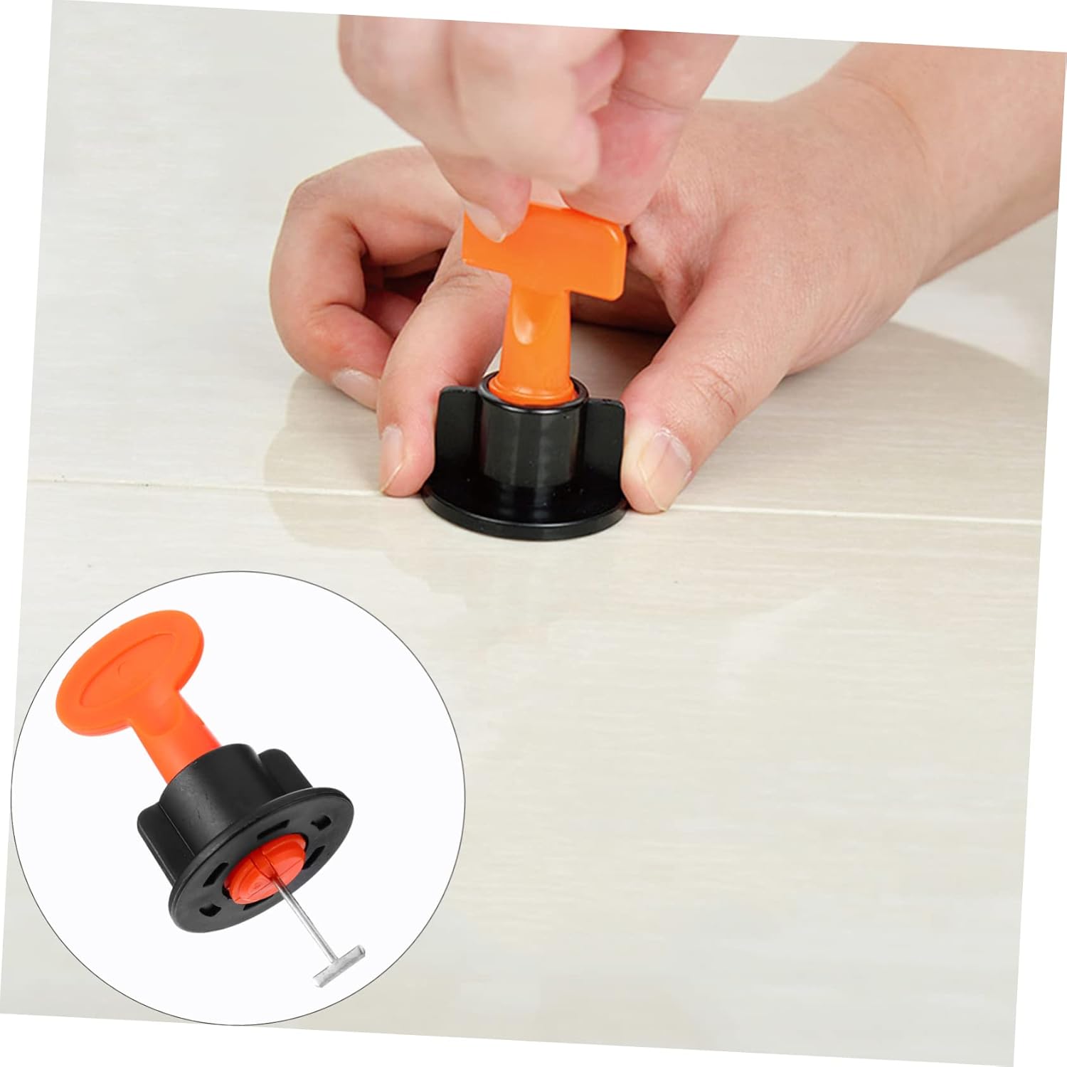 ORFOFE 51pcs Tile Leveling System Reusable Floor and Wall Tools for Accurate Tile Alignment and Leveling Easy to Use Reduce Floor Cracks Professional Installation Supplies