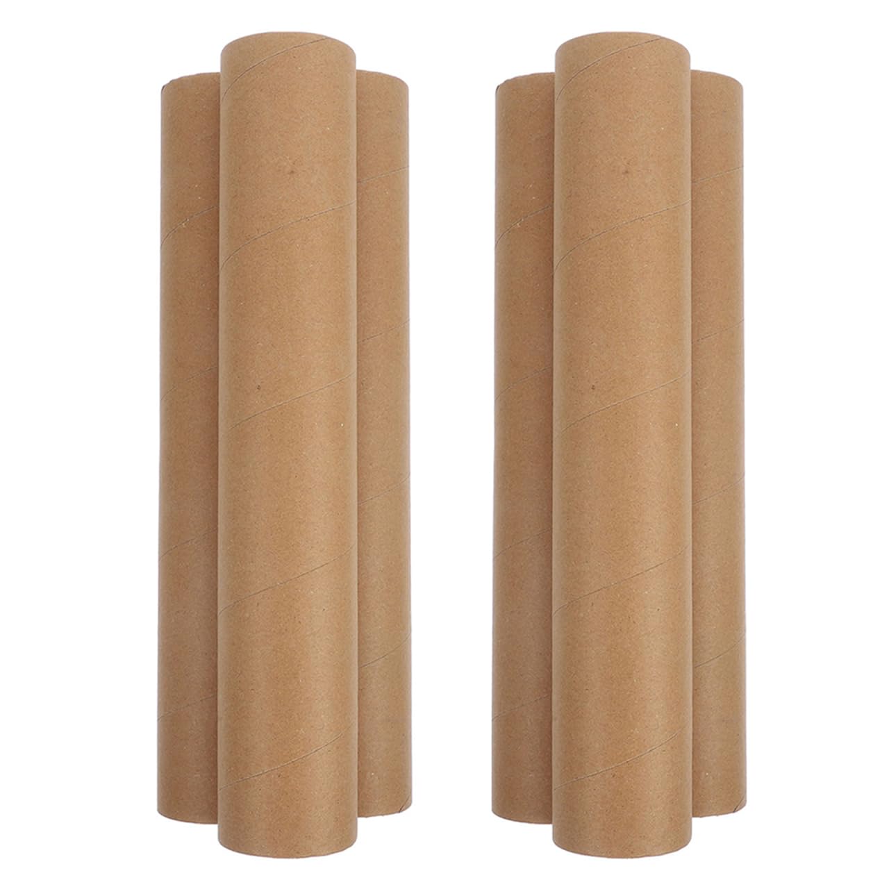 Lurrose 6 tubos de papel marrón para proyectos de bricolaje, rollos de papel para manualidades y actividades artísticas, tubos de cartón para álbumes de recortes y diseños creativos