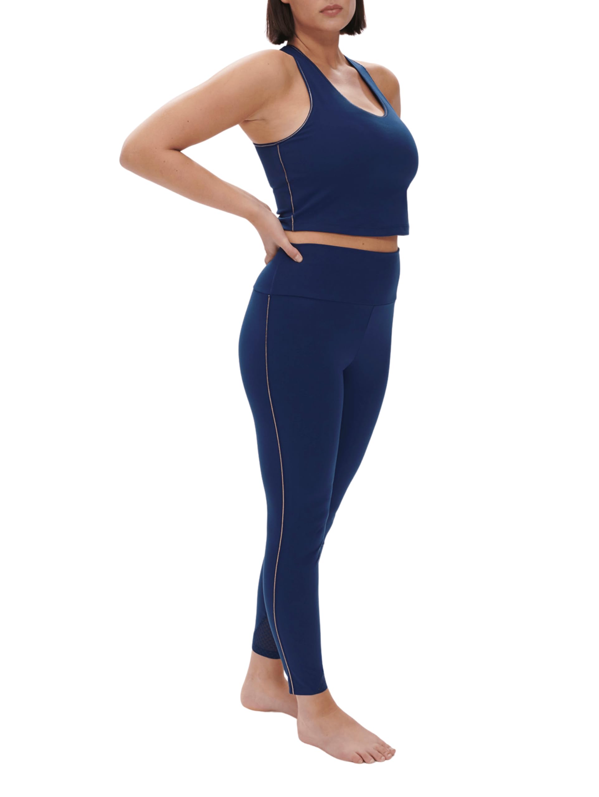 Simone Perele - Leggings da donna sportivi a vita alta, in pizzo – comfort e mano, tasca interna – Leggings da donna ideali fitness, palestra, corsa, yoga o pilates