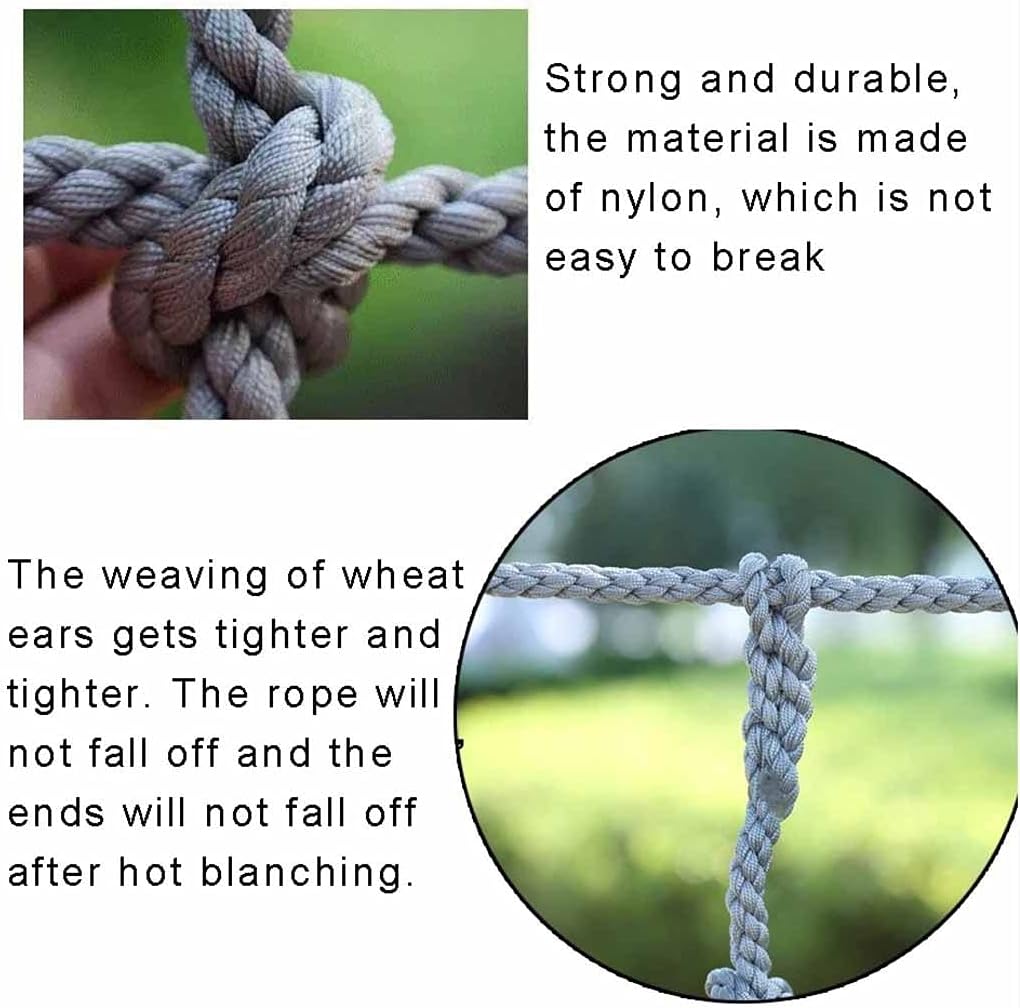 Kids Playground Play Safety Net Outdoor Climbing Cargo Net Playground Sets Double Layers Backyard for Playground (Colour: 6mm*8cm)(1X3m/3.3X9.8ft)