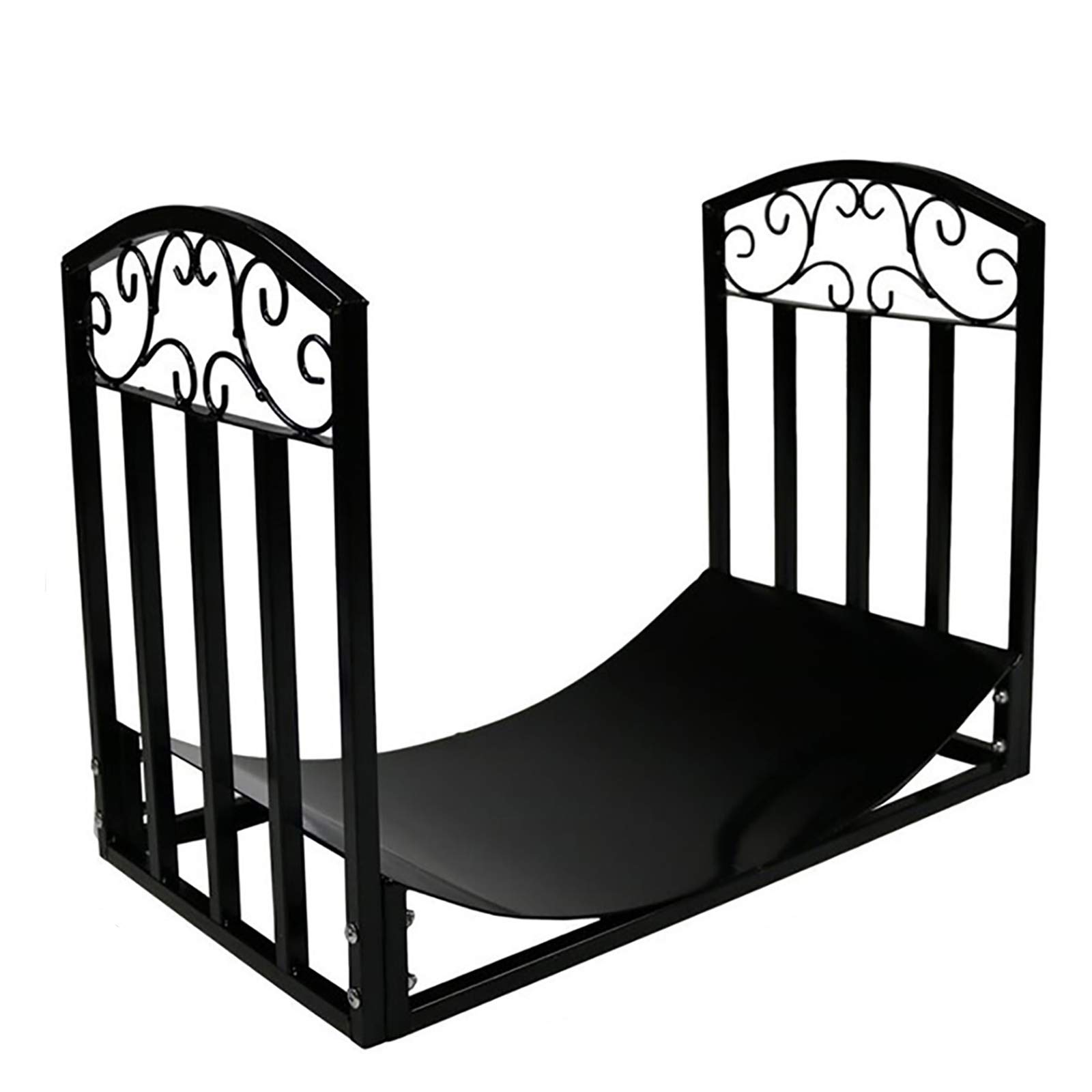 Portalegna da ardere per interni ed esterni, con pergamene, in metallo resistente, per caminetto, stile fattoria, legna da ardere