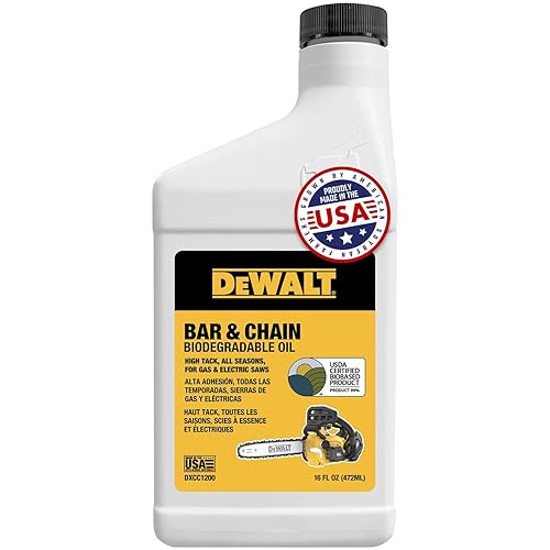 DEWALT Aceite de barra y cadena biodegradable - Lubricante profesional de barra y motosierra verde, ecológico, no tóxico - Aceite Ultraclean para