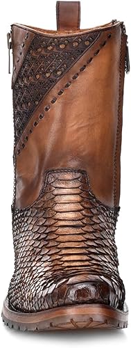 Miniatura 3 de Cuadra Bota para hombre en piel auténtica pitón y piel bovina con cremallera