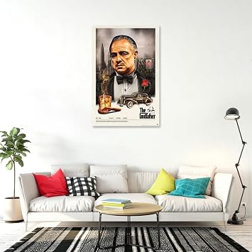 The Godfather - Movie Poster (Marlon Brando - Don Vito Corleone in Tuxedo & Red Rose - Loyalty, Honor, Family) (Size: 24 x 36)