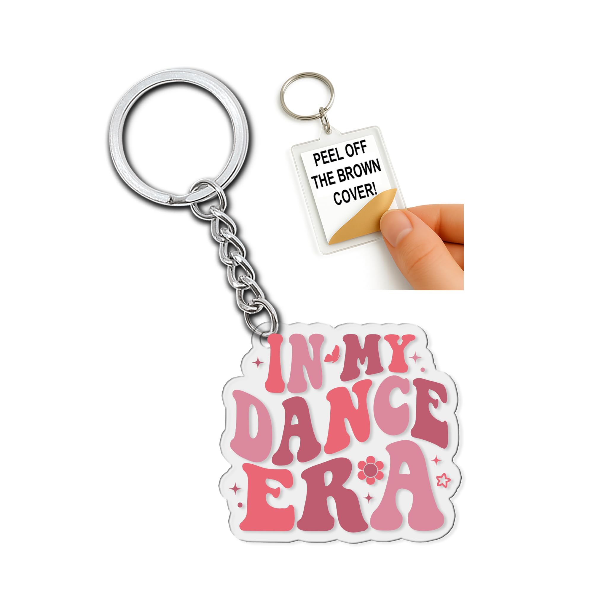 TADAVAX In My Dance Era Keychain Funny Quote Dancer Gifts for Women Friends Coworker Motivational Inspirational Dance Key Chain Humor Appreciation
