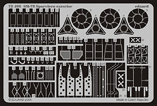 SM-79 Sparviero Exterior Eduard 72406 set de surdétaillage extérieur en métal 1/72