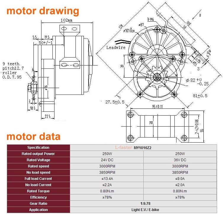 L-faster 24V 36V 250W Bike Motor Kit for V Brake Bike Left Drive Brake Sensor Fit Hydraulic Oil Brake Handle
